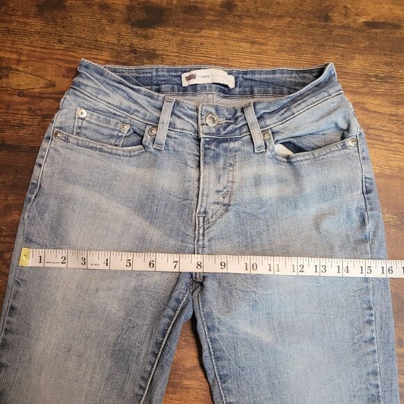 Levi's Legging Jeans Size 24 Low Rise Stretch Denim Medium Light Wash - Picture 7 of 11
